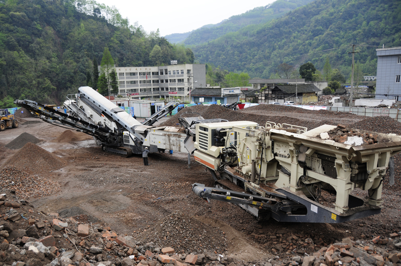 建站垃圾再生施工现场(图)